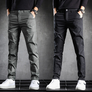 休闲裤男士冬季弹力潮牌2026新款长裤子秋冬青年直筒宽松潮流百搭