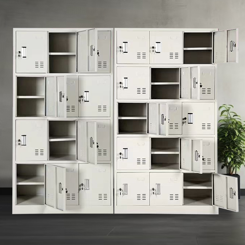 铁皮更衣柜24门员工储物柜带锁32格碗柜工厂车间鞋柜多门手机柜