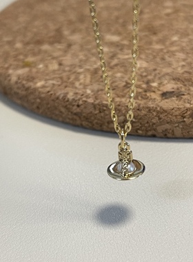 轻奢项链西太后金色小众女