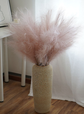 落地大芦苇仿真花干花装饰摆件陶瓷假花婚庆电视柜客厅插花