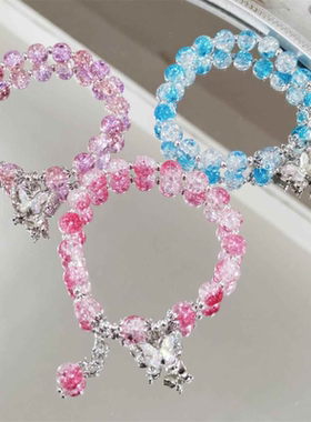 高颜值蝴蝶爆花仙气手链学生党闺蜜友谊儿童女