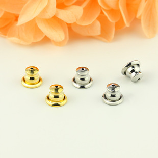 飞碟耳堵小号飞盘电镀18k金耳迫耳帽高档防掉落防滑耳钉后塞堵头