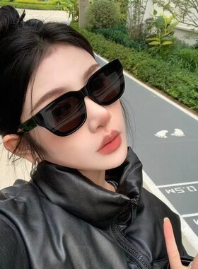 欧美风复古猫眼墨镜女方圆脸显瘦韩版潮网红防紫外线度假太阳眼镜