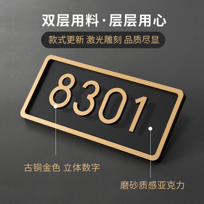 理想亚克力立体字门牌