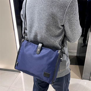 threebox潮牌男士斜挎包防水尼龙大容量学生包休闲通勤帆布单肩包