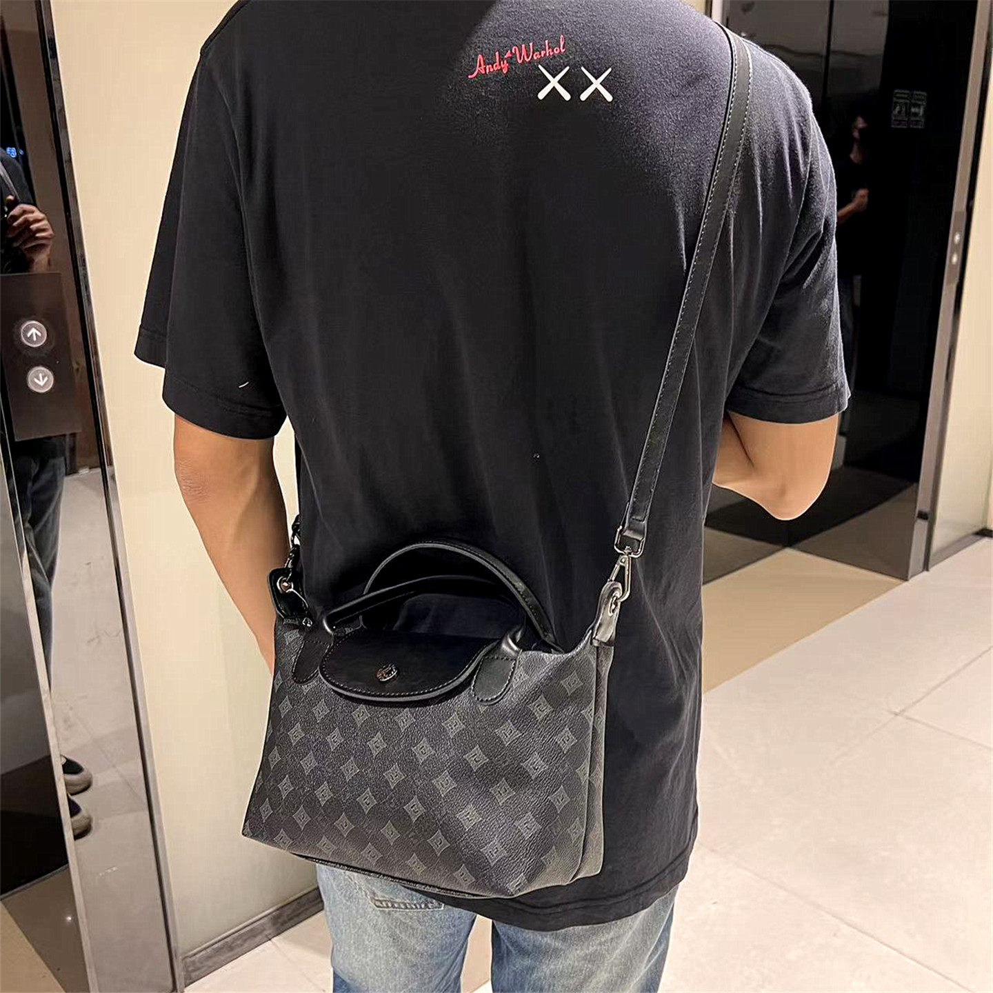 小众款老花包潮高级感PVC斜挎包