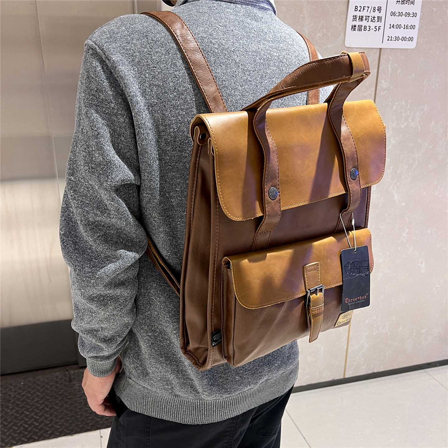 复古学院风双肩包男女学生书包