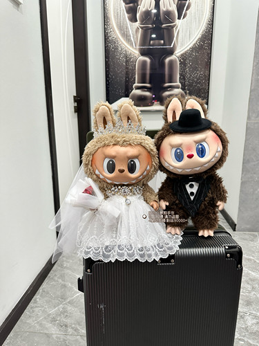 原创原版38国王拉布婚纱一代黑皮西装大甜心婚纱在床娃娃婚纱