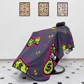 美式 barbershop围布加大理发围布防水加厚剪发围布防静电复古嘻哈