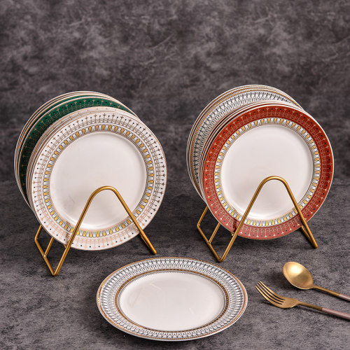 8英寸高颜值轻奢陶瓷吐骨碟欧式小吃碟家用骨头碟餐桌垃圾桌面盘