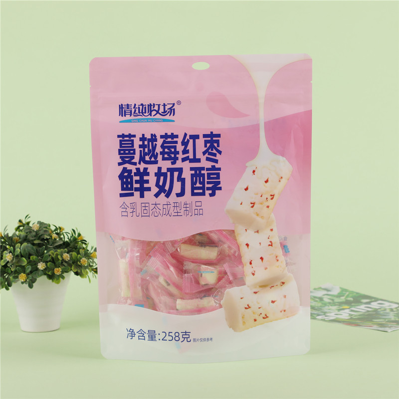 情纯牧场蔓越莓红枣口味鲜奶醇 奶酥奶酪内蒙古特产零食258g