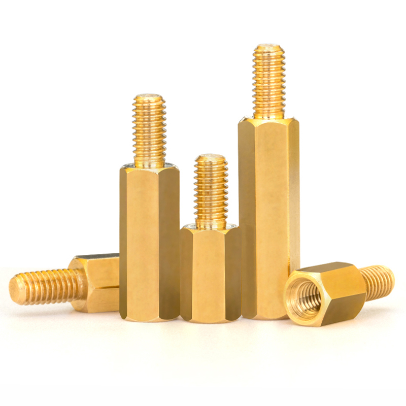 以瑟工厂六角铜柱螺柱支持定做