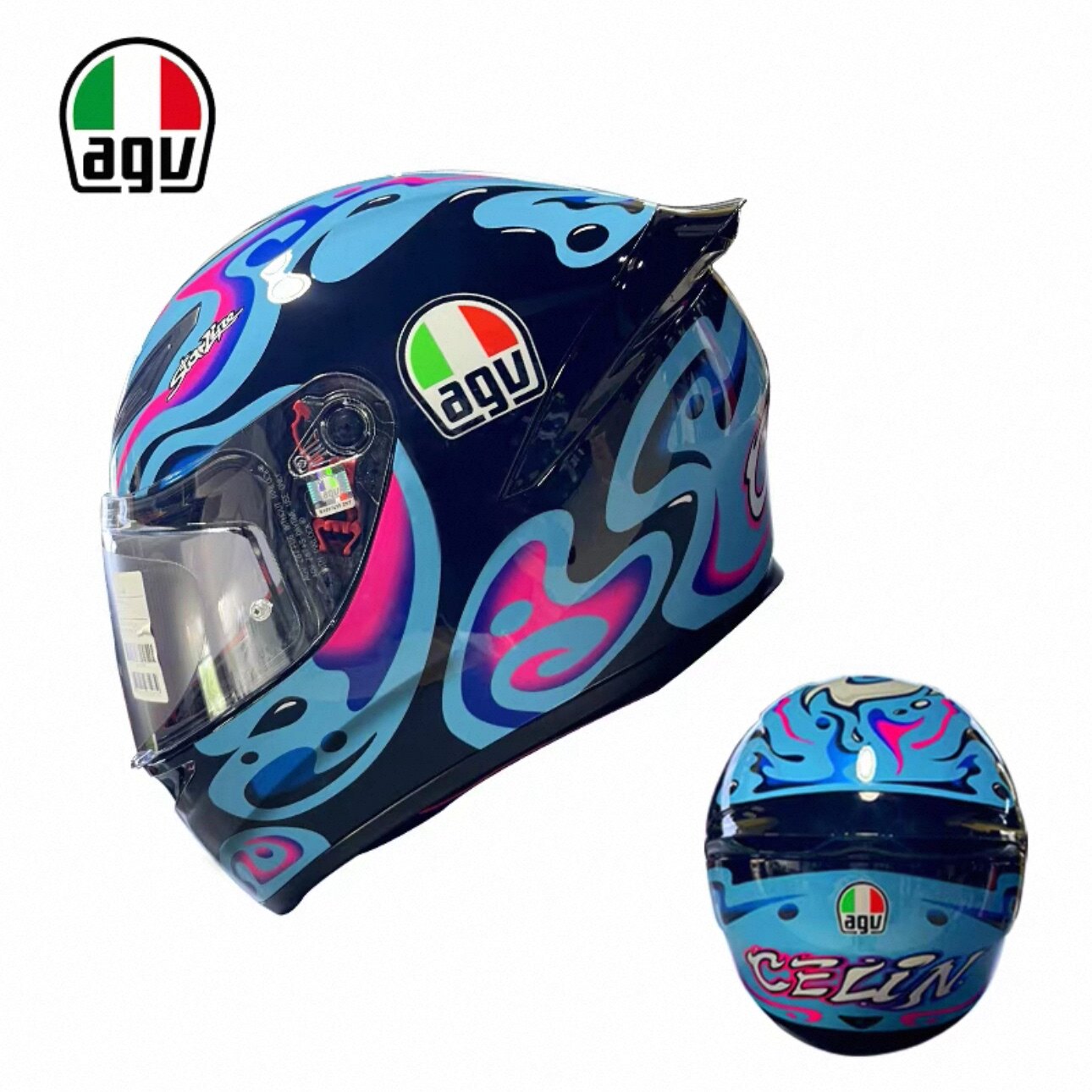 AGV全盔新国标3C版本K1S男女摩托车仿赛盔轻夏季通风防雾正品保真