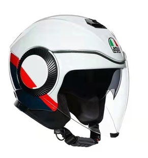 AGV摩托车头盔实体店双镜片半盔 4盔 TOP 新款 女士头盔 ORBYT