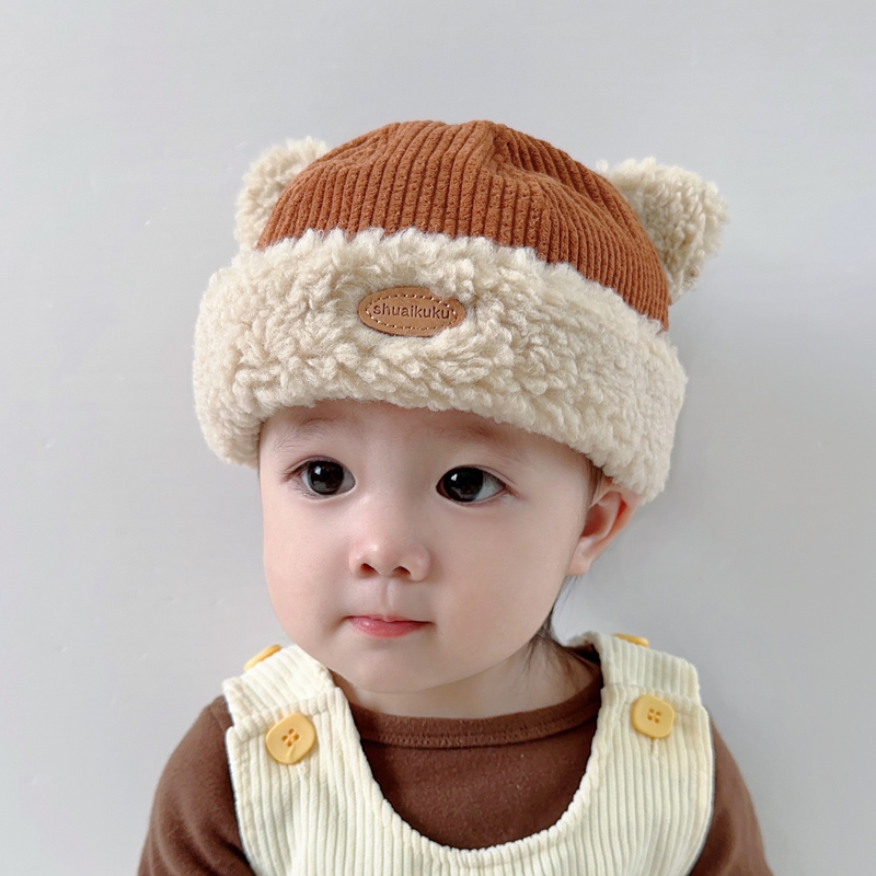儿童宝宝地主帽简约复古风保暖冬