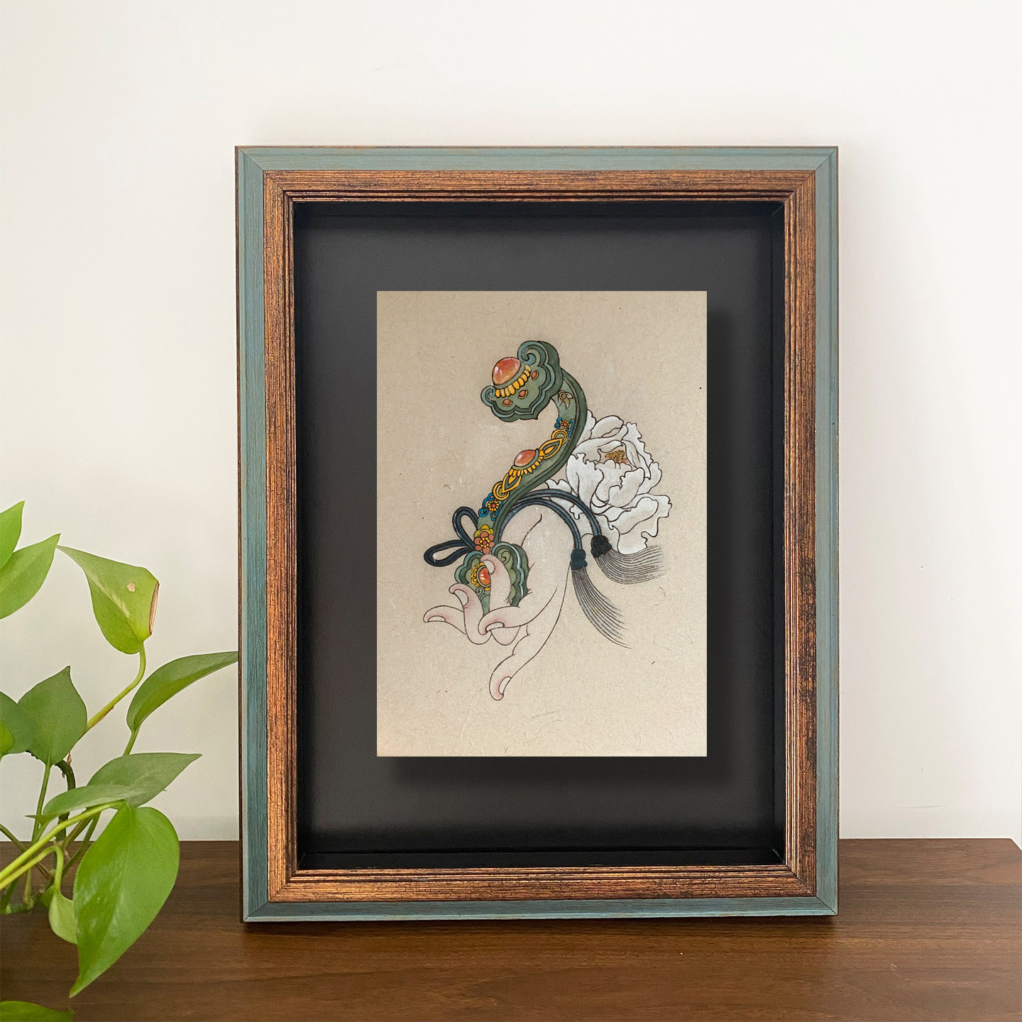 立体画框中空3.2厘米中古色系图片