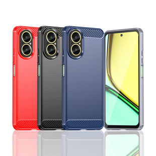 适用Realmec67手机壳真我c67保护套软胶4G碳纤维硅胶realme磨砂防摔oppo新款 男女RMX3890 外壳软壳c674g时尚
