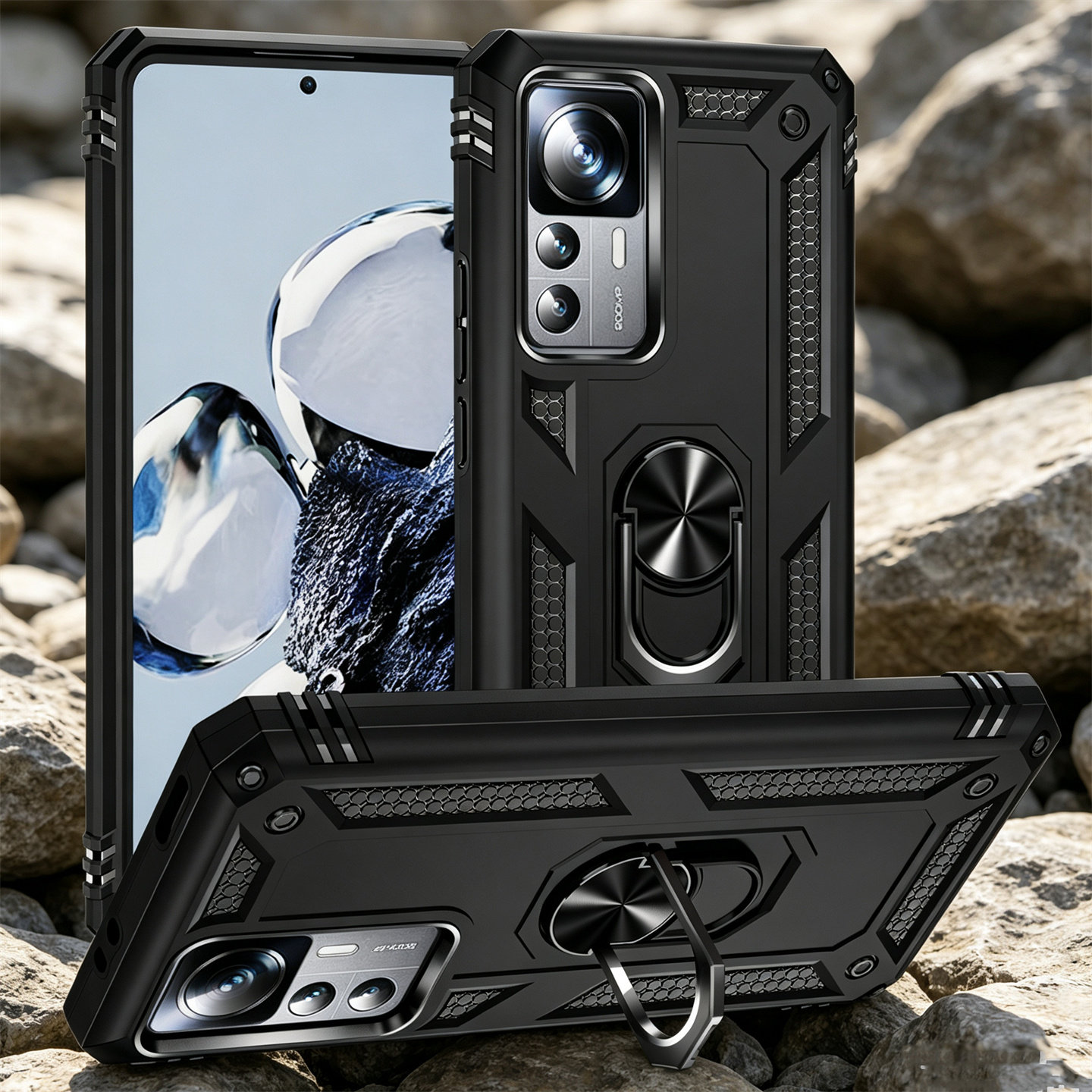 适用小米红米k50至尊版手机壳Redmi k50至尊版硅胶防摔k50Ultra保护套磨砂22081212C指环支架男女款外壳全包
