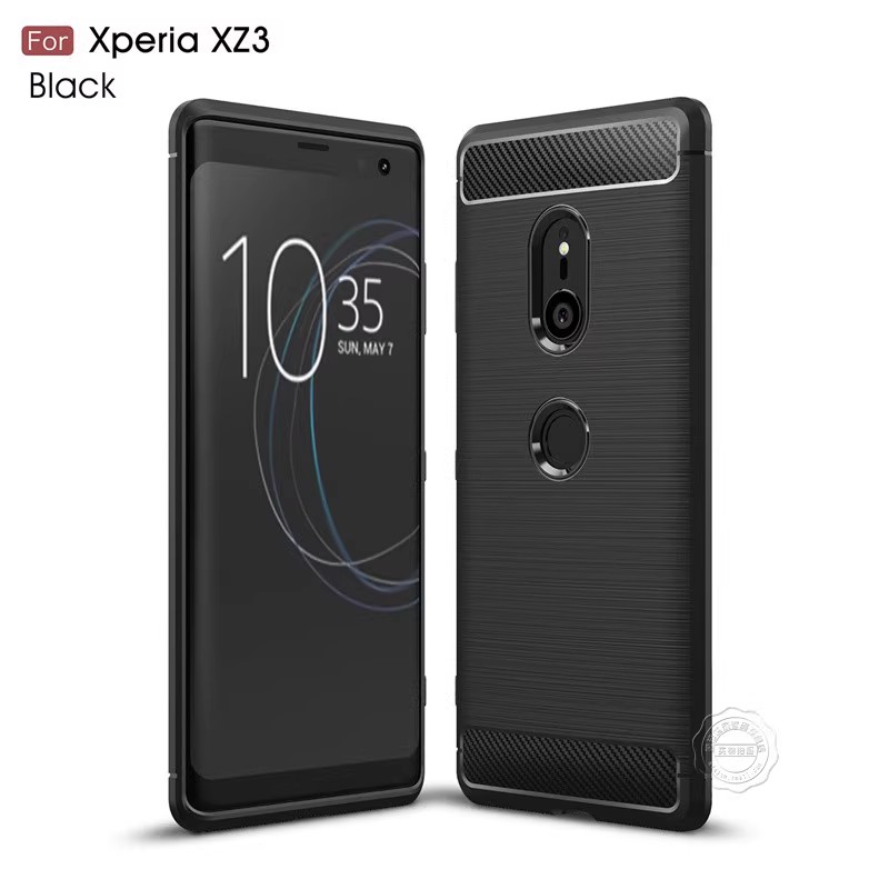 适用索尼XZ3手机壳新款Xperia保护套电话xz3防摔外壳软胶H9493防指纹H9436磨砂H8416拉丝SOV39硅胶黑色国外