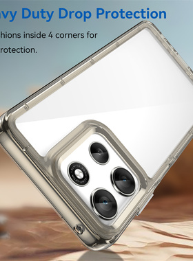 适用摩托罗拉G66J手机壳5G保护套Moto G56透明灰边G66J防摔motoG66Y外壳Motorola简约电话XT2529-3女男后日本