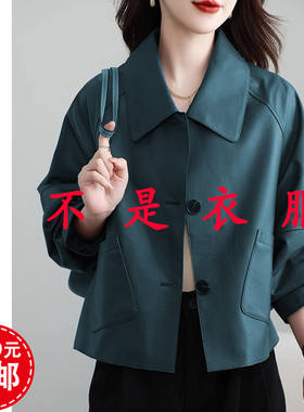K278杏兰服装纸样女装插肩袖小个羊皮短外套PU上衣1比1裁剪图纸版