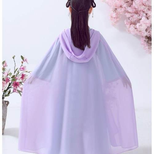 儿童女披风斗篷春秋夏古代衣服