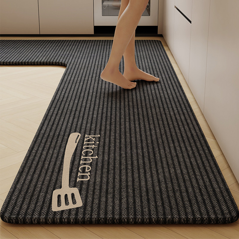 2025新款厨房地垫L形一体吸水吸油防滑家用现代简约7字形地毯定制,居家布艺,厨房地垫,淘宝优惠券,粉丝福利购,淘宝优惠卷