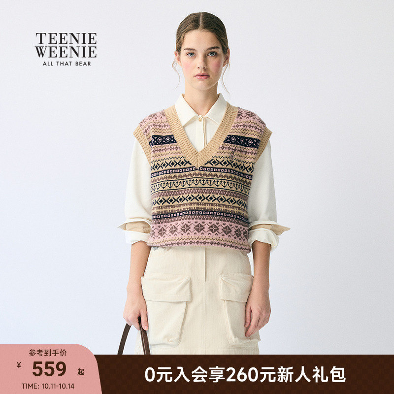 TeenieWeenie小熊女装费尔岛毛衣