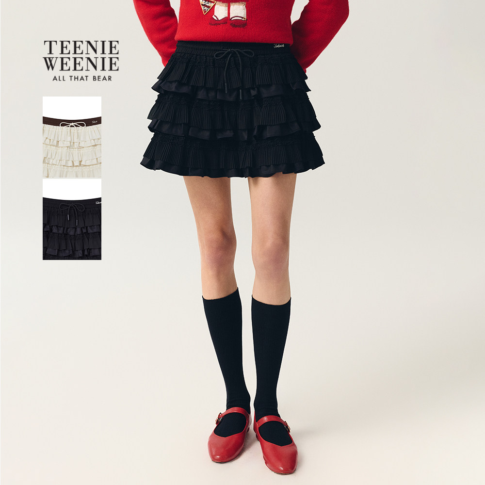 TeenieWeenie小熊女装半身裙26年春季新款甜美气质运动抽绳蛋糕裙,女装/女士精品,半身裙,淘宝优惠券,粉丝福利购,淘宝优惠卷