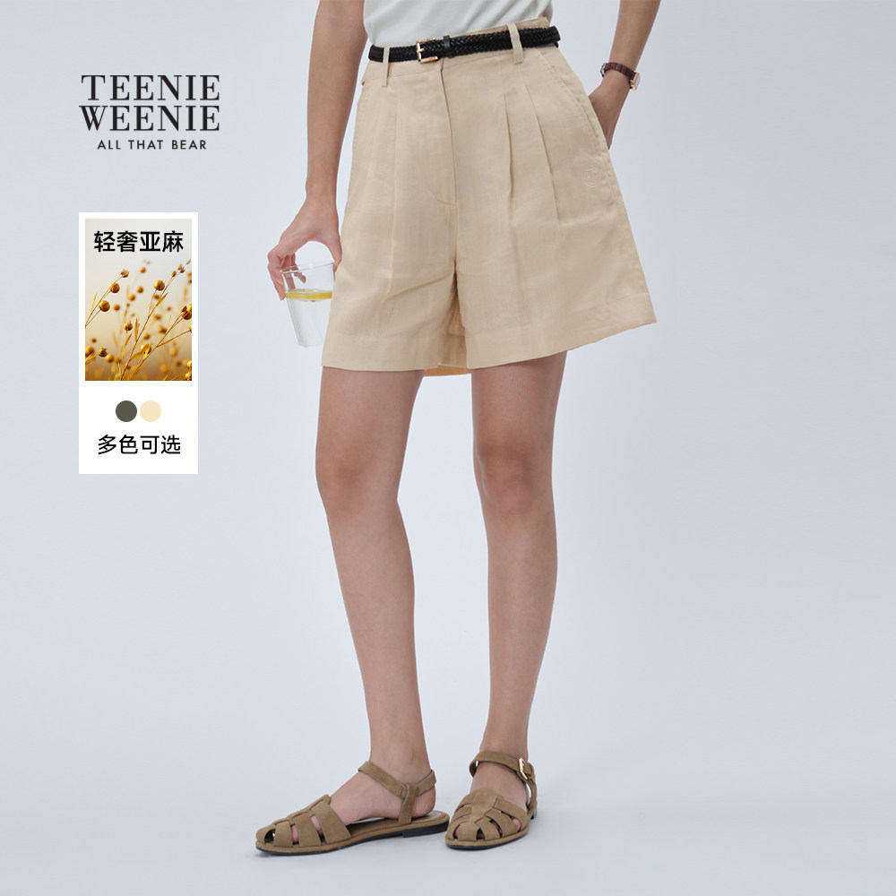 【亚麻】TeenieWeenie小熊女装2025秋季新款气质通勤