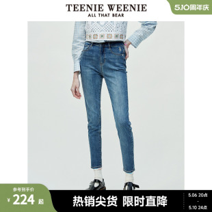 长裤 黑色小脚裤 铅笔裤 子女士 TeenieWeenie小熊夏牛仔裤 修身 裤