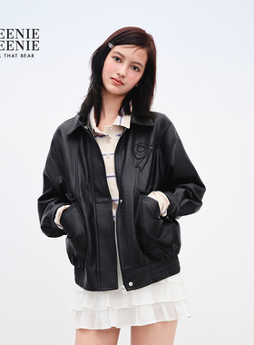 TEENIEWEENIE bearnova2025秋季新款女装简约时尚甜酷风翻领外套