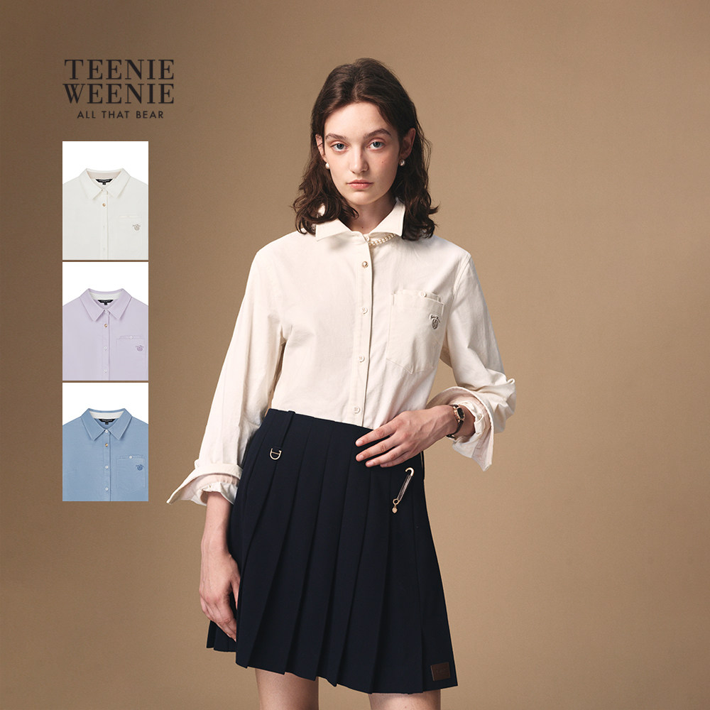 TeenieWeenie小熊衬衫女装秋冬简约休闲翻领易搭纯色棉衬衣外套,女装/女士精品,衬衫,淘宝优惠券,粉丝福利购,淘宝优惠卷