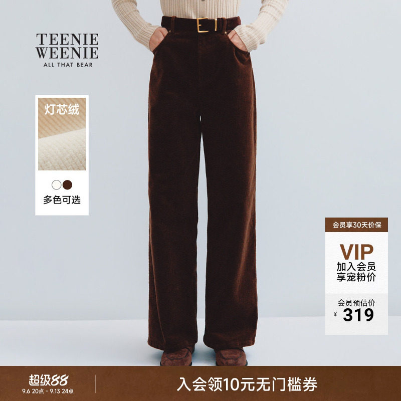 TeenieWeenie小熊女装高腰直筒裤图片