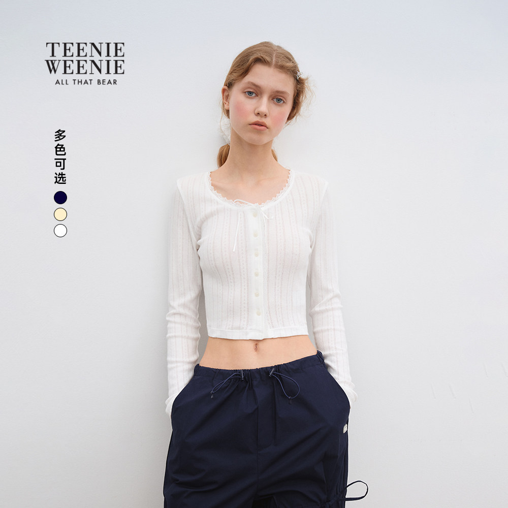 TEENIEWEENIE bearnova小熊女装春季甜美优雅镂