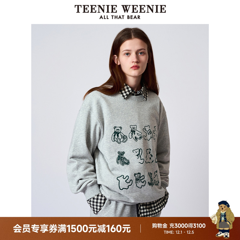 美式慵懒红色卫衣TeenieWeenie