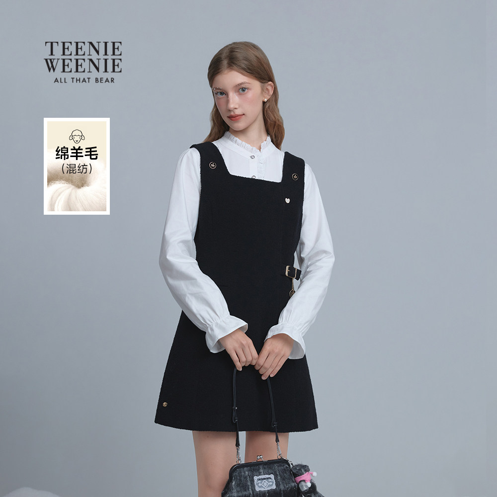TeenieWeenie小熊女装连衣裙25年冬季新款时髦优雅修身