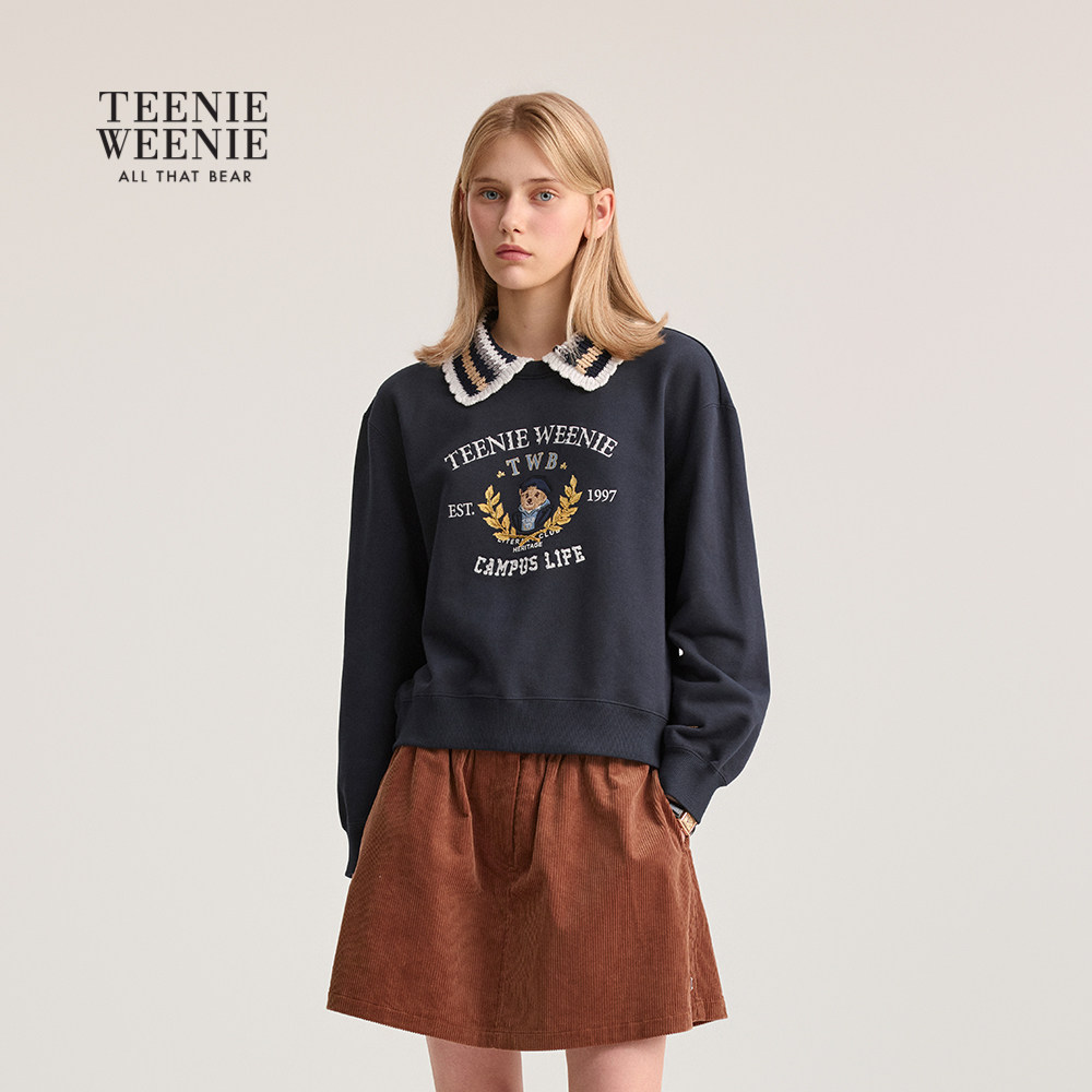 TeenieWeenie小熊女装2025年秋季新款气质学院风字母