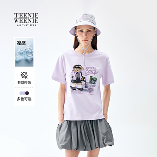 T恤衫 TeenieWeenie小熊女装 休闲舒适萌趣大熊短袖 新品 上衣 26春季