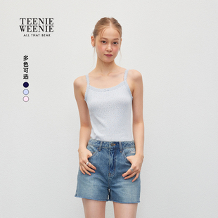 TEENIEWEENIE 甜美俏皮少女田园风蕾丝碎花吊带 bearnova小熊女装