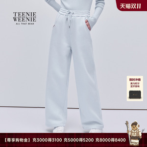 TEENIEWEENIE bearnova2025冬季新款女装宽松舒适休闲运动风卫裤