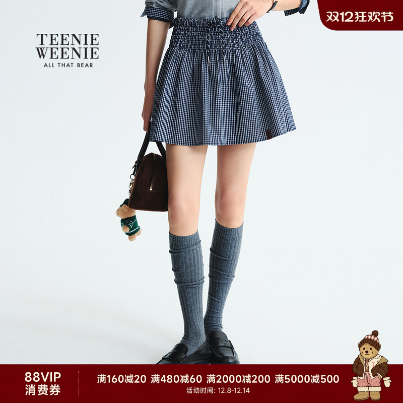 TeenieWeenie俏皮约克褶格子短裙