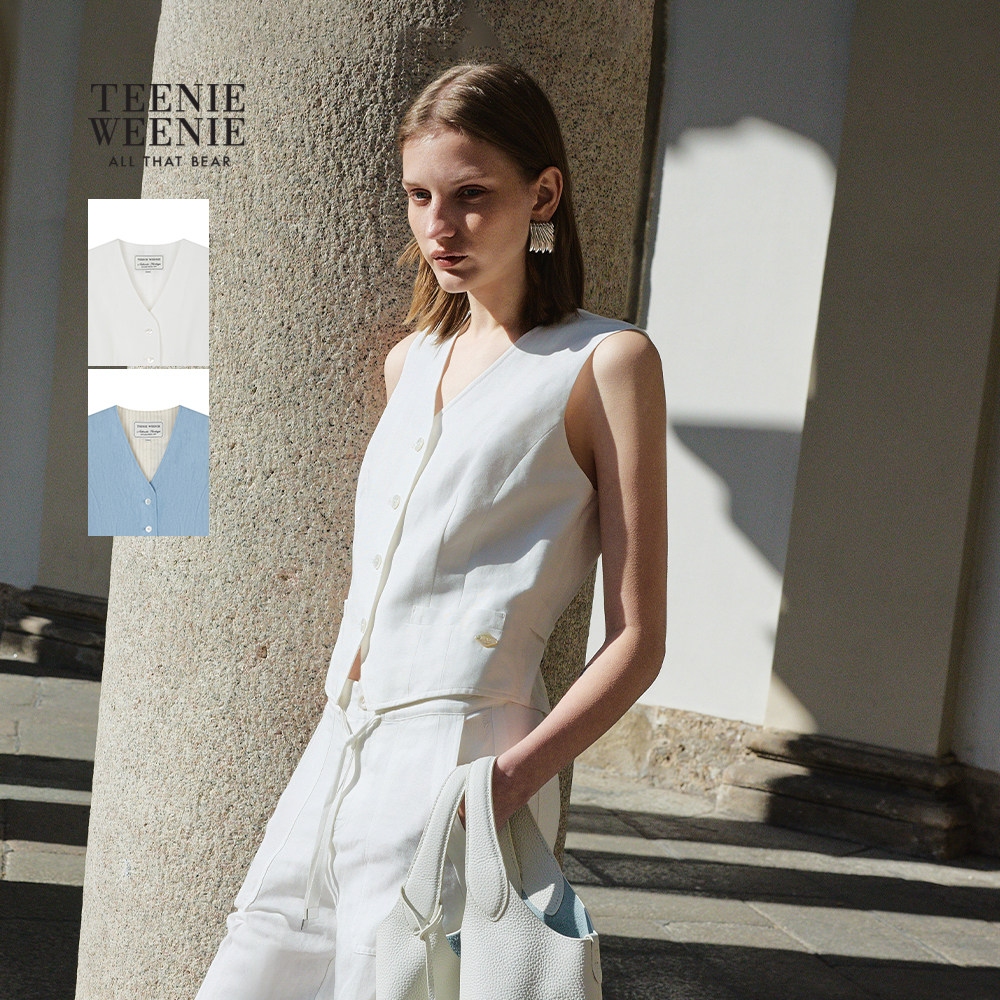 TeenieWeenie小熊女装26夏季新款时尚复古轻盈舒适通勤西装马甲