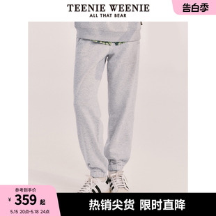 女装 TeenieWeenie小熊春装 抽绳松紧休闲运动卫裤 宽松束脚长裤