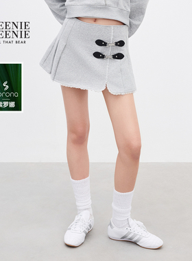 TEENIEWEENIE bearnova2025秋季新款女装甜酷风蕾丝拼接百褶短裙