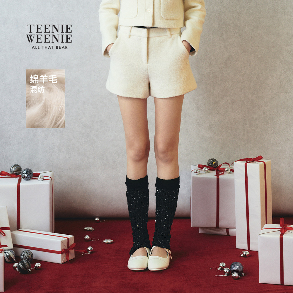 TEENIEWEENIE bearnova25冬季新款女装圈圈纱