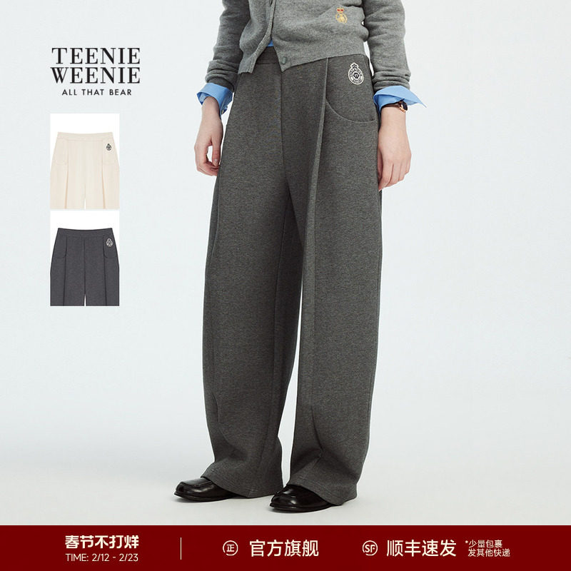 TeenieWeenie小熊女装卫裤2025年秋季新款松弛感舒适运动风休闲裤