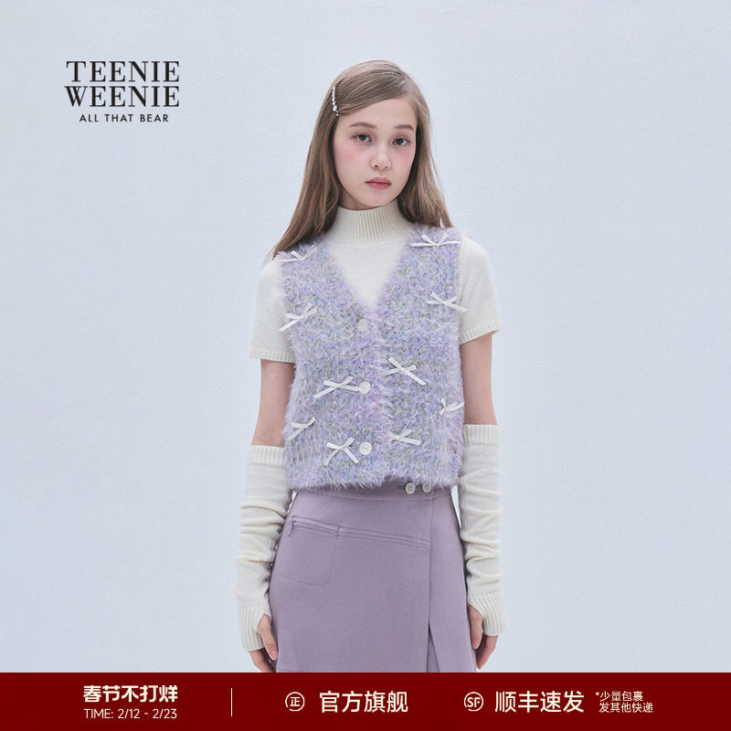 TEENIEWEENIE bearnova25冬新款甜美蝴蝶结装