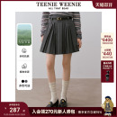 短裙潮 学院风百褶裙灰色纯色时尚 TeenieWeenie小熊女装 半身裙秋季