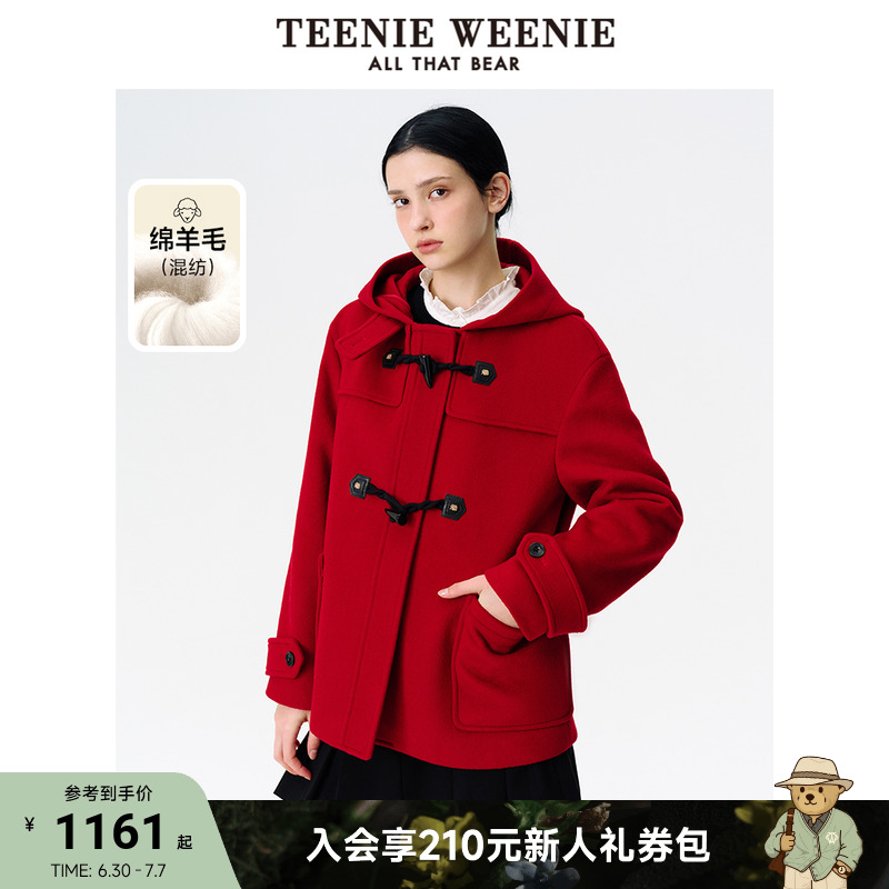 毛呢大衣TeenieWeenie小熊女裝